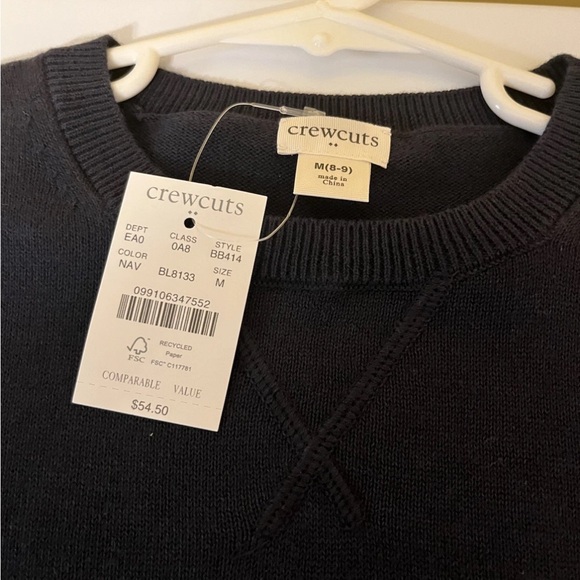 Crewcuts Men's Navy Crewneck Sweater - Picture 2 of 2